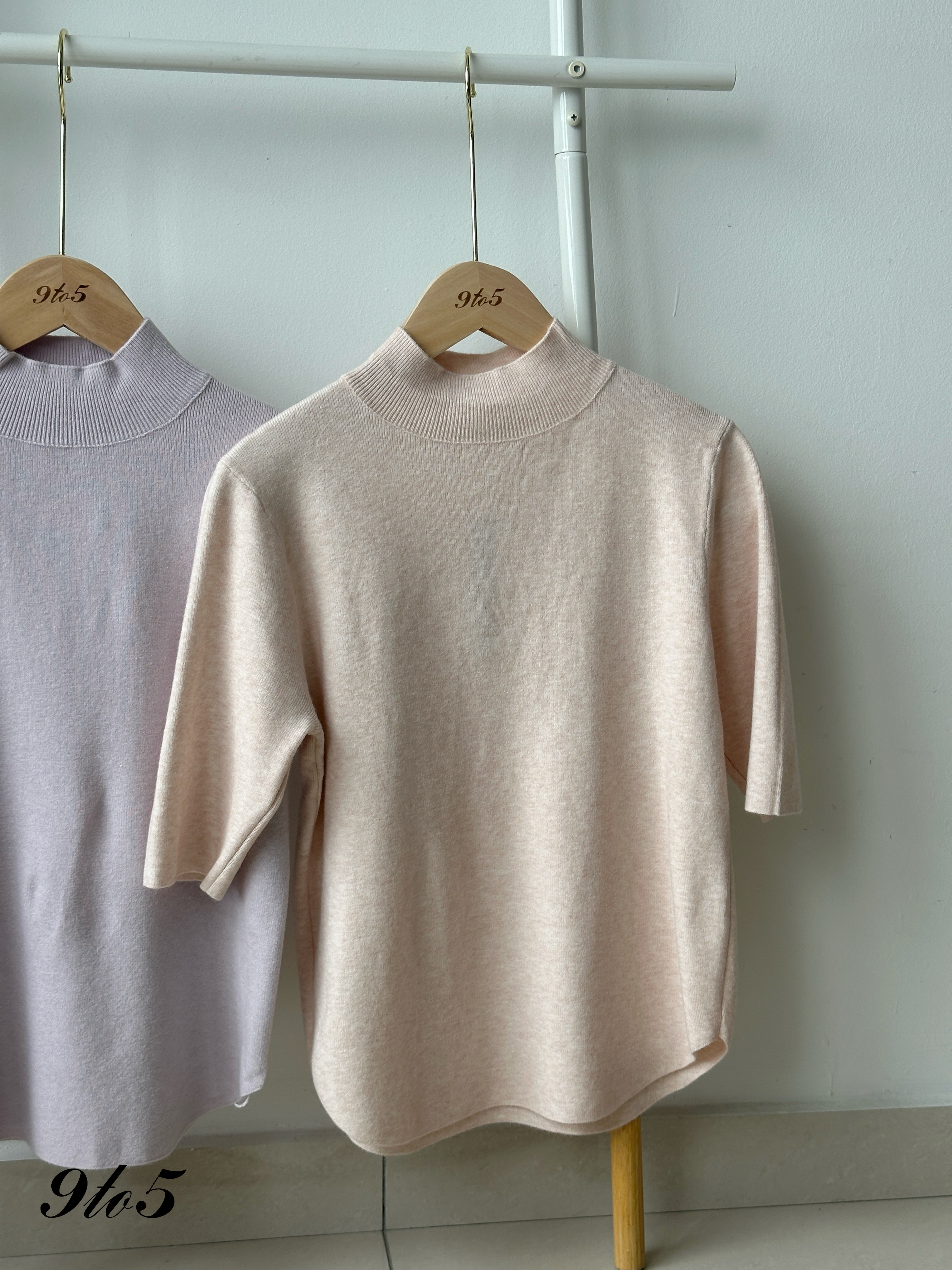 T4250 Mock Neck Half Sleeve Top - 4 Colors 