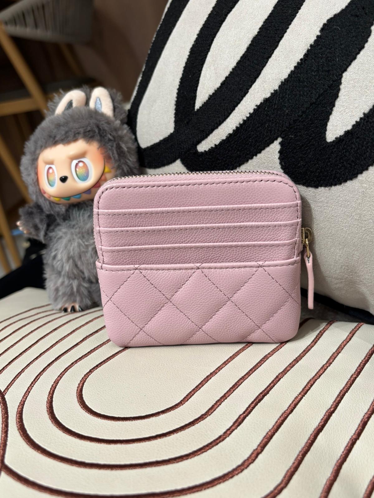 未使用品 Chanel zip wallet 魚子醬醬牛皮淡金扣銀包 100%Authentic,未使用品 ✅晶貼✅dust bag ✅box 