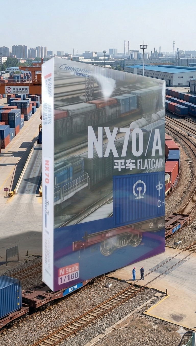 中國鐵路物流運輸NX70多用途平車•長鳴N比例(6節套）