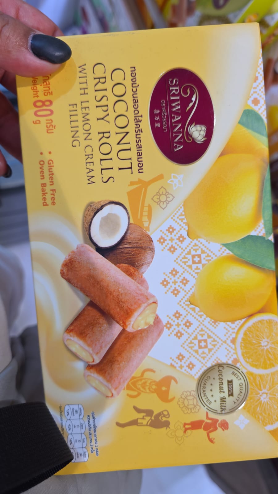 coconut roll lemon cream