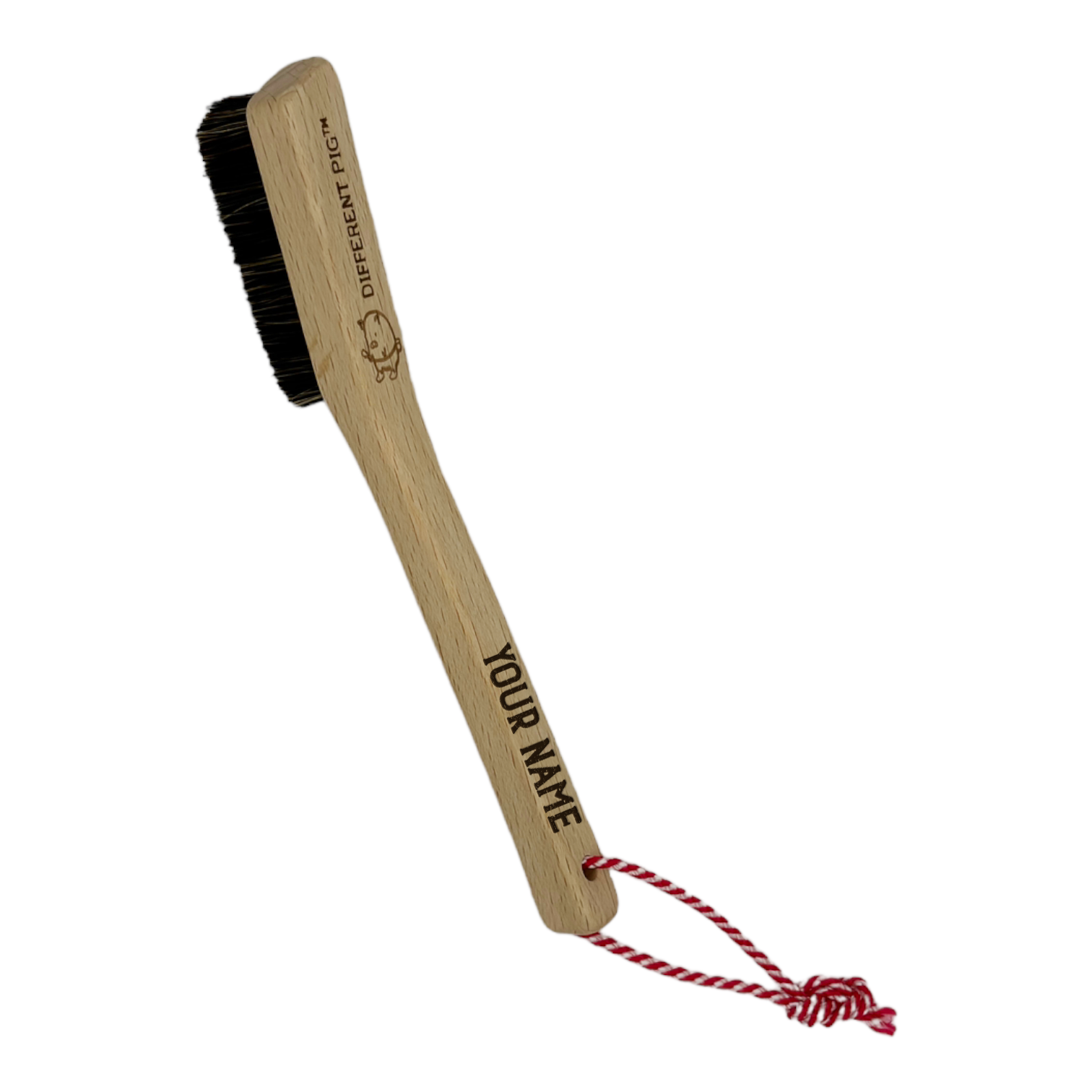 【來字刻名】𝗗𝗜𝗙𝗙𝗘𝗥𝗘𝗡𝗧 𝗣𝗜𝗚™ Piglet brush with name carving 刻名小豬掃連掛繩