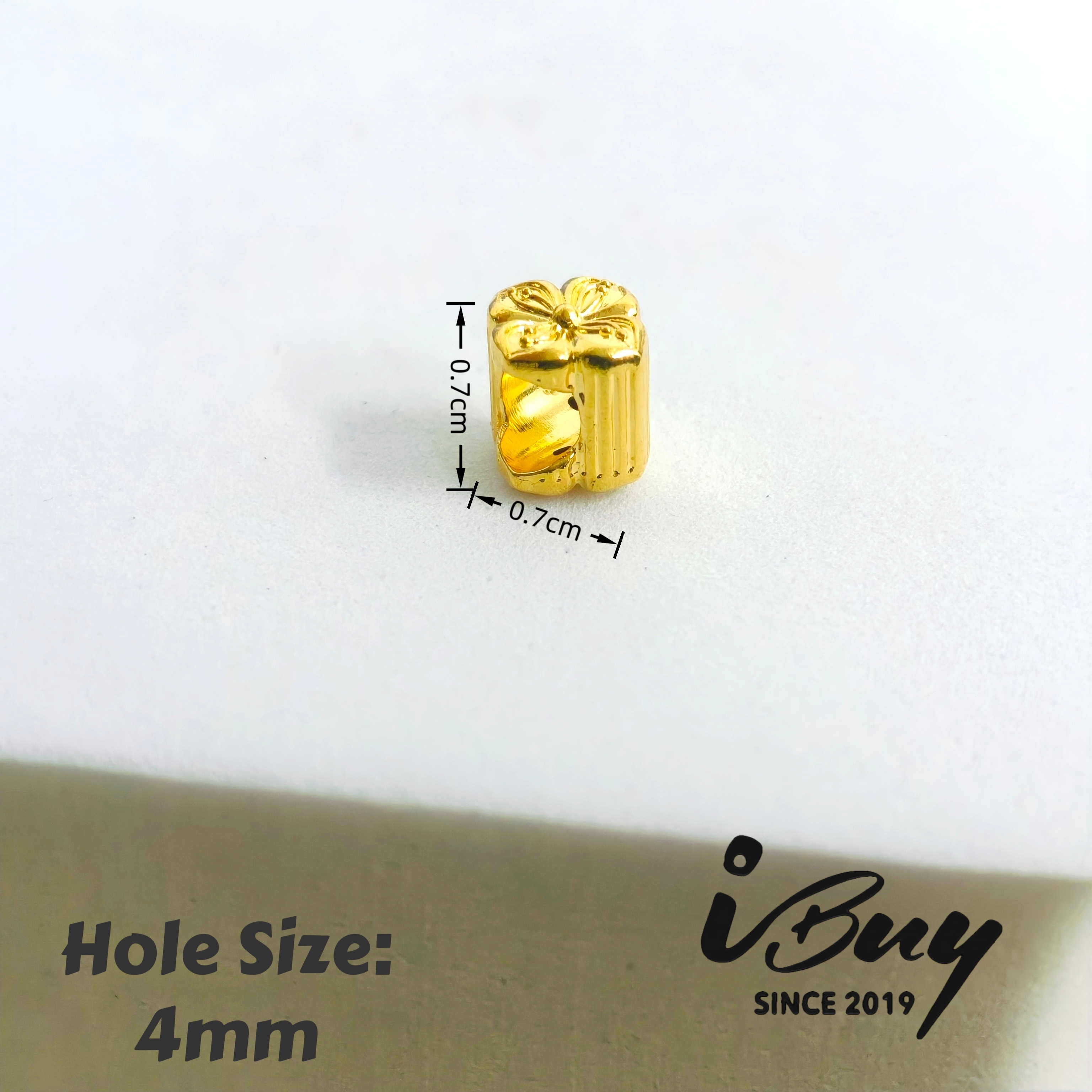 916 HARD GOLD 4 PETAL FLOWER BEAD 916 硬金 四瓣花串咀