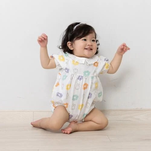 Miffy 嬰兒花花短袖包屁衣 70/80cm