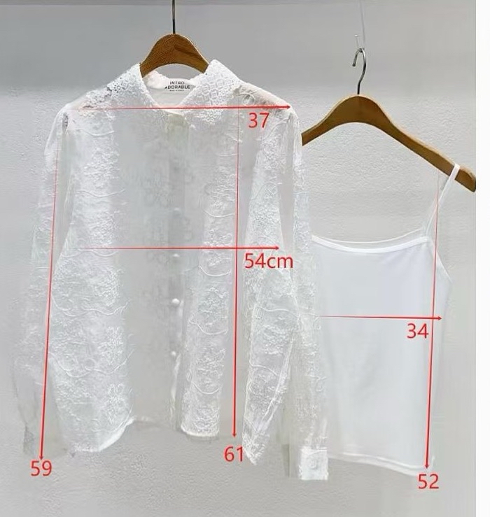 新款通花透紗恤