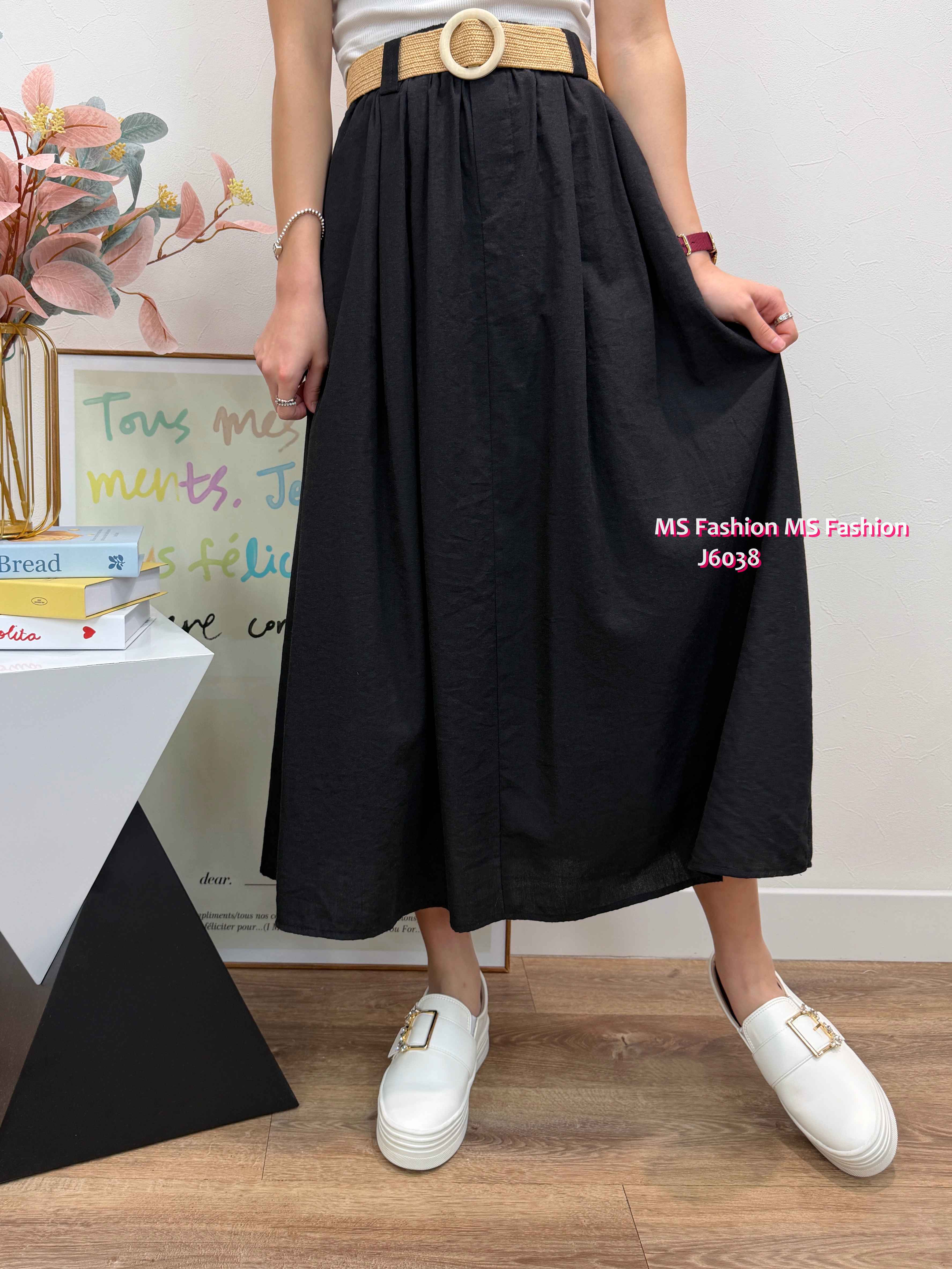 J6038 韓國🇰🇷連belt中長款半裙