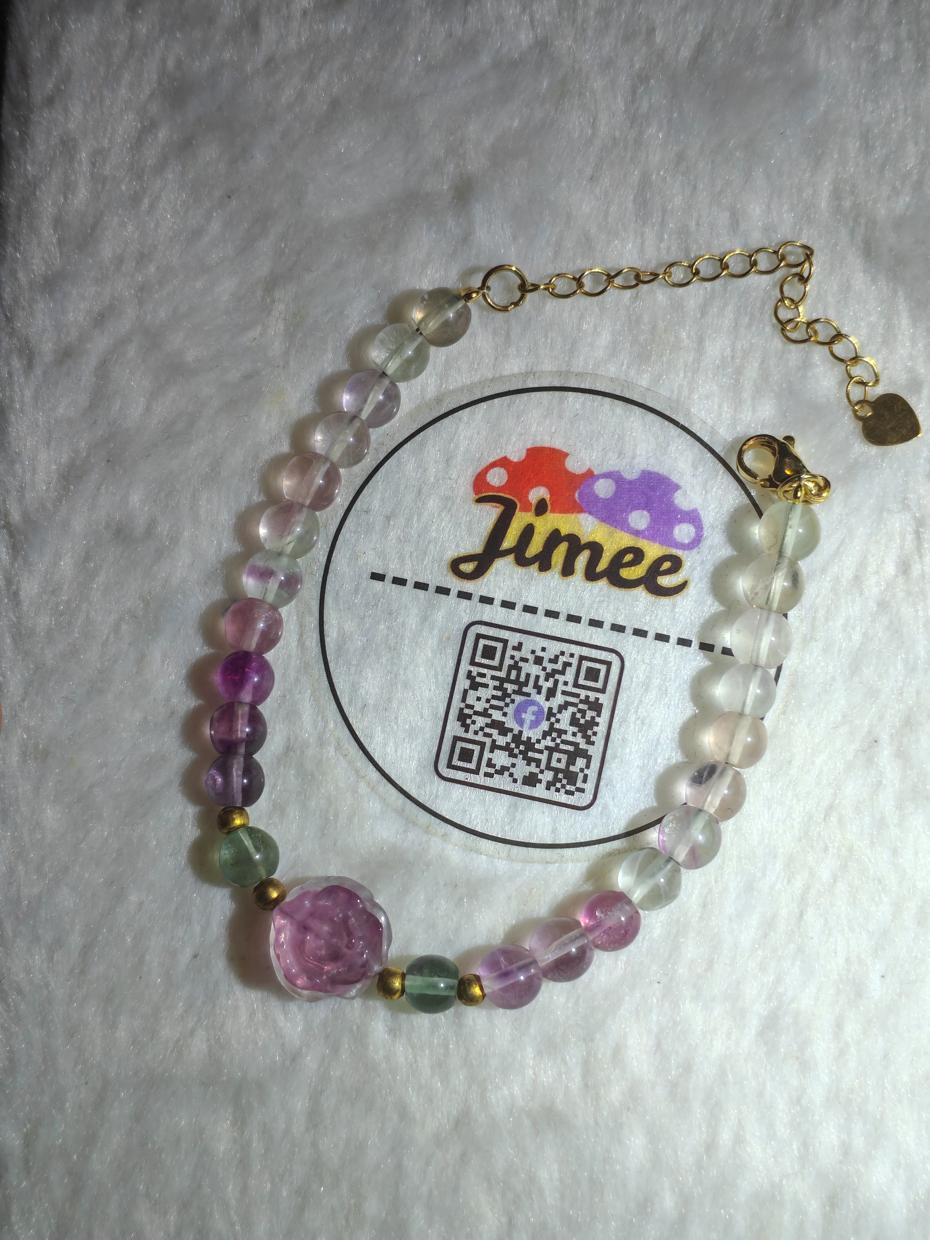 螢石玫瑰花手鏈