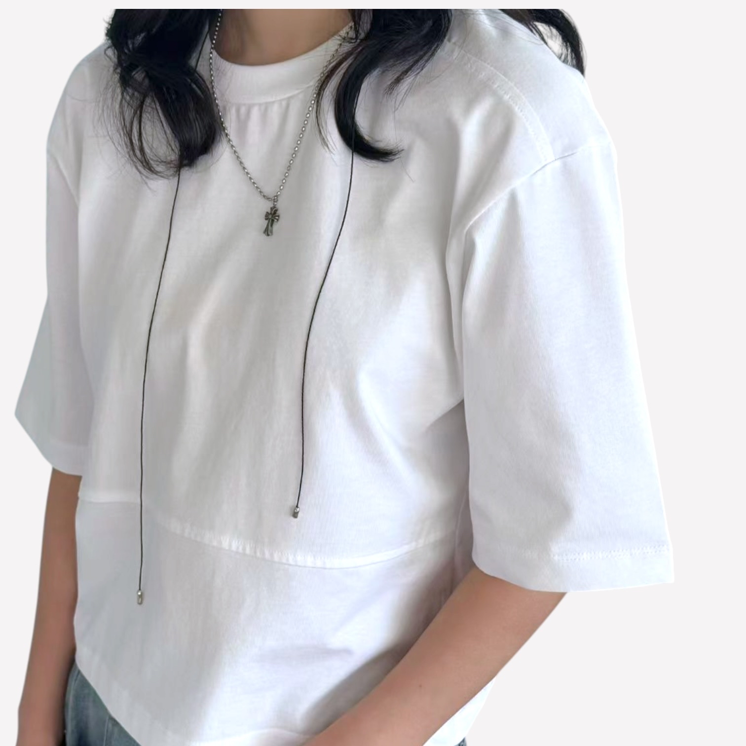 221027 淨色收腰短Tee