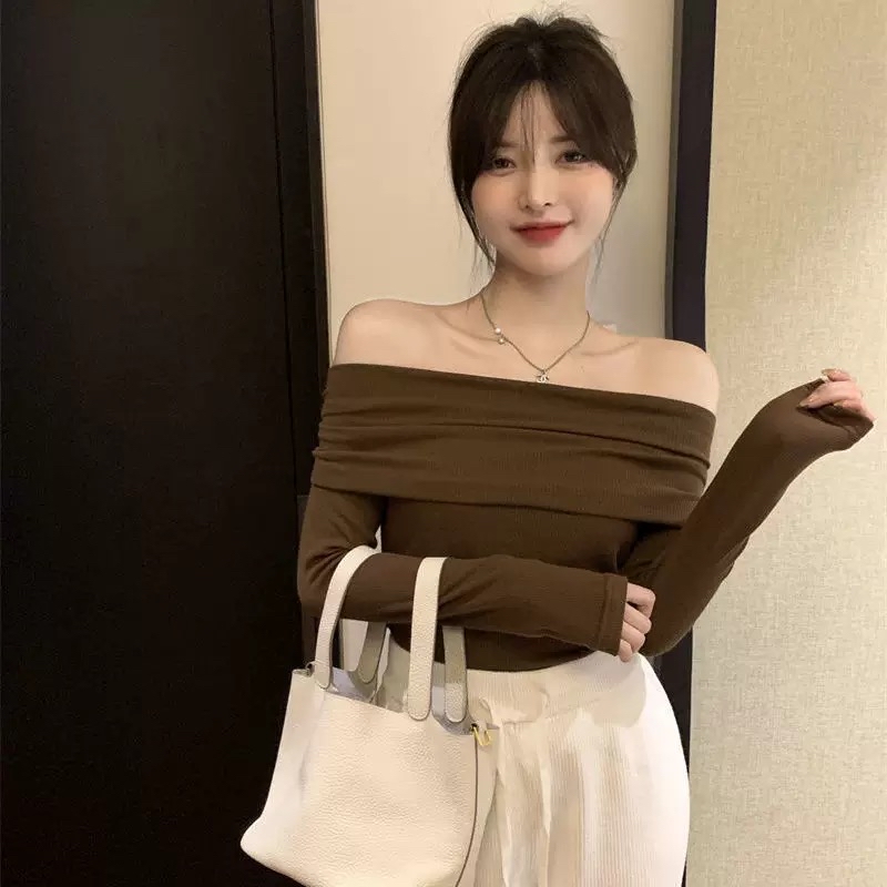 TP529一字肩长袖