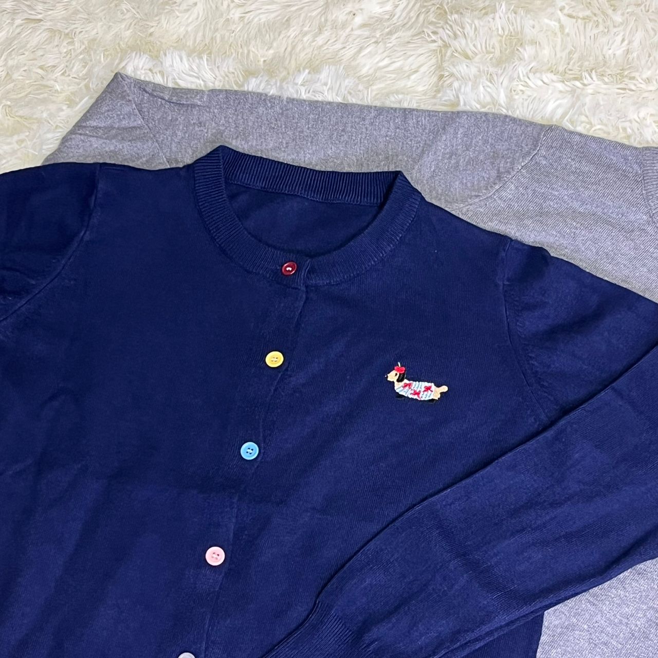 C2001#2869 [Knit Long sleeve Jacket]  Gentle Preppy Style