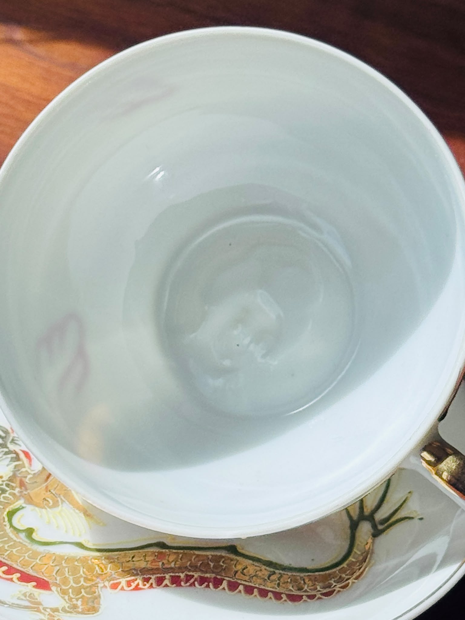Vintage Japanese Soko C.1950s Lithophane “Geisha Cup” with Hand-painted Dragon (MT2614)