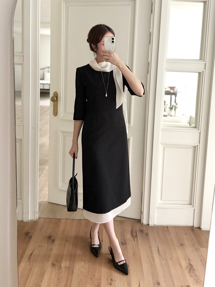 Therese Scarf Dress (Black)