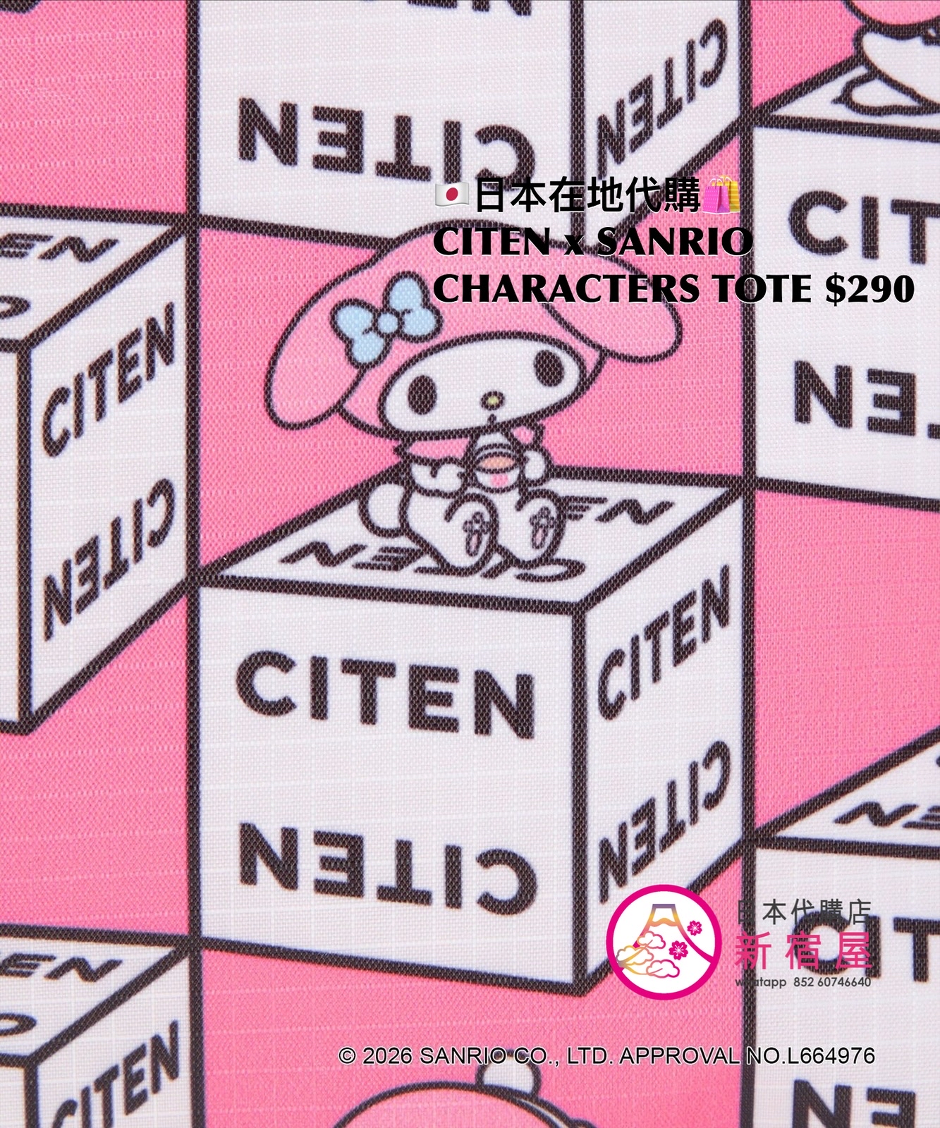 CITEN x SANRIO CHARACTERS TOTE