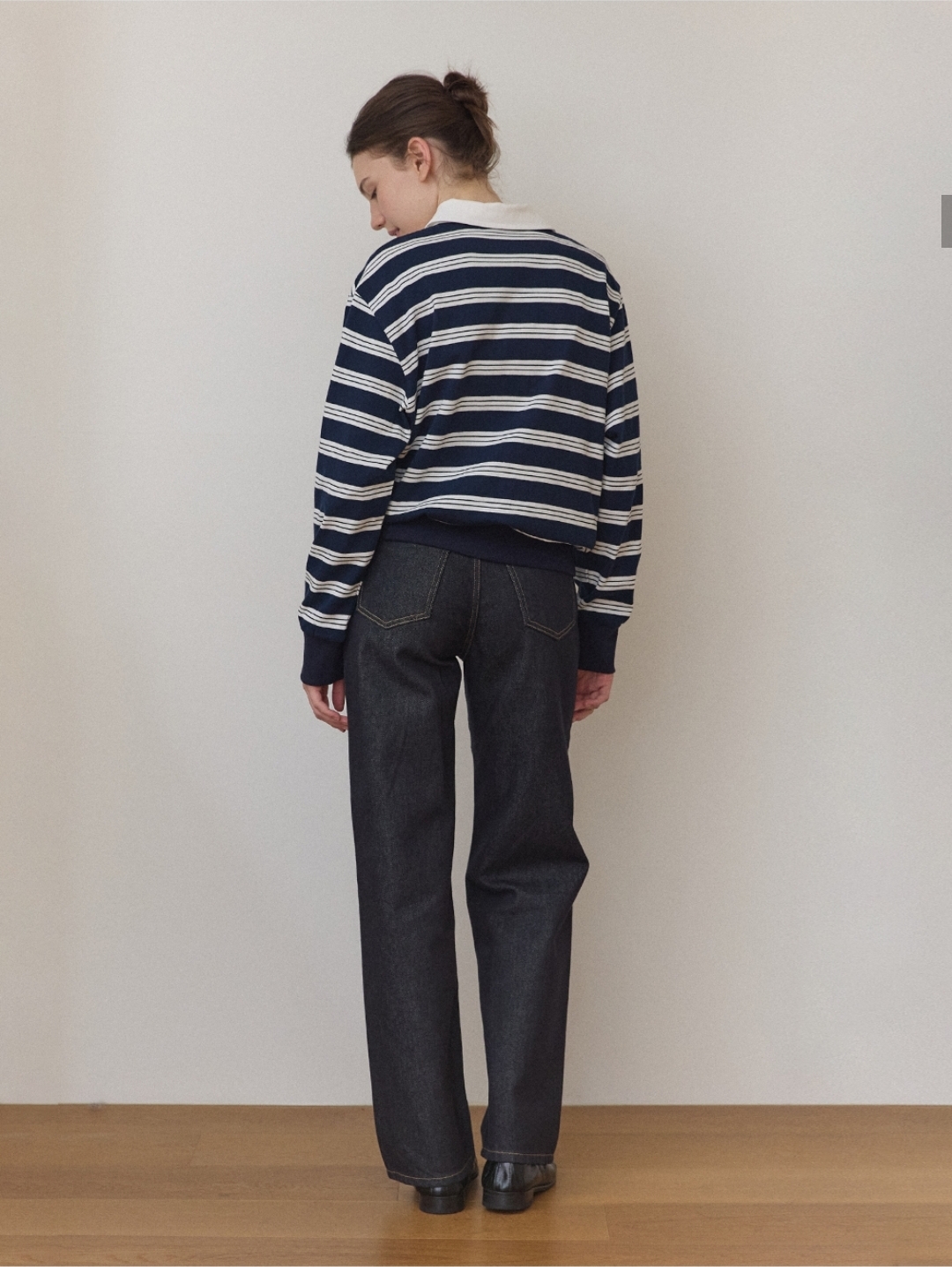 Ourhope Stripe Collar Sweatshirt 