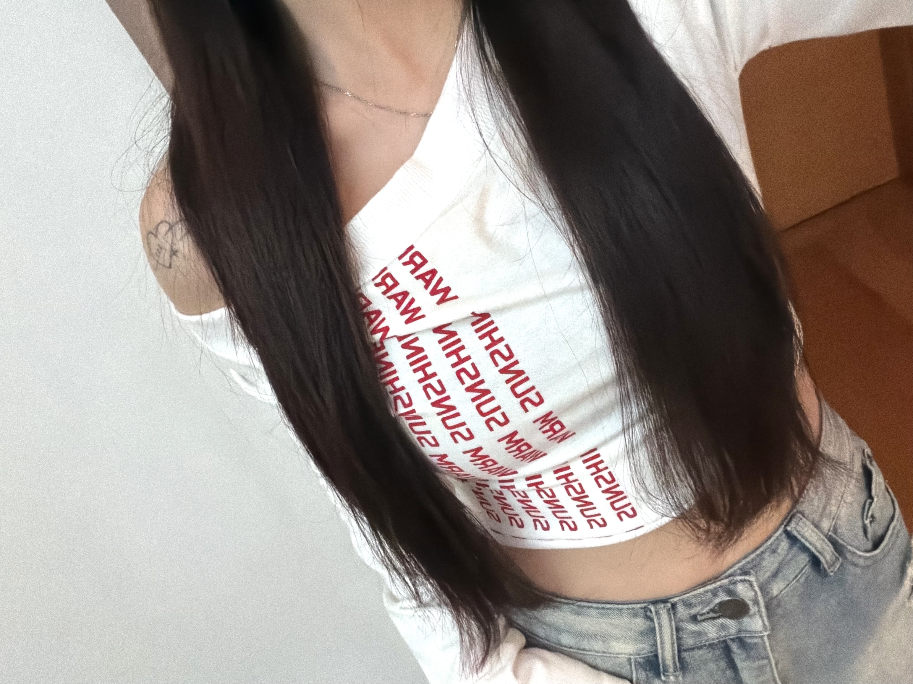 韓國撞色字句短身一字膊