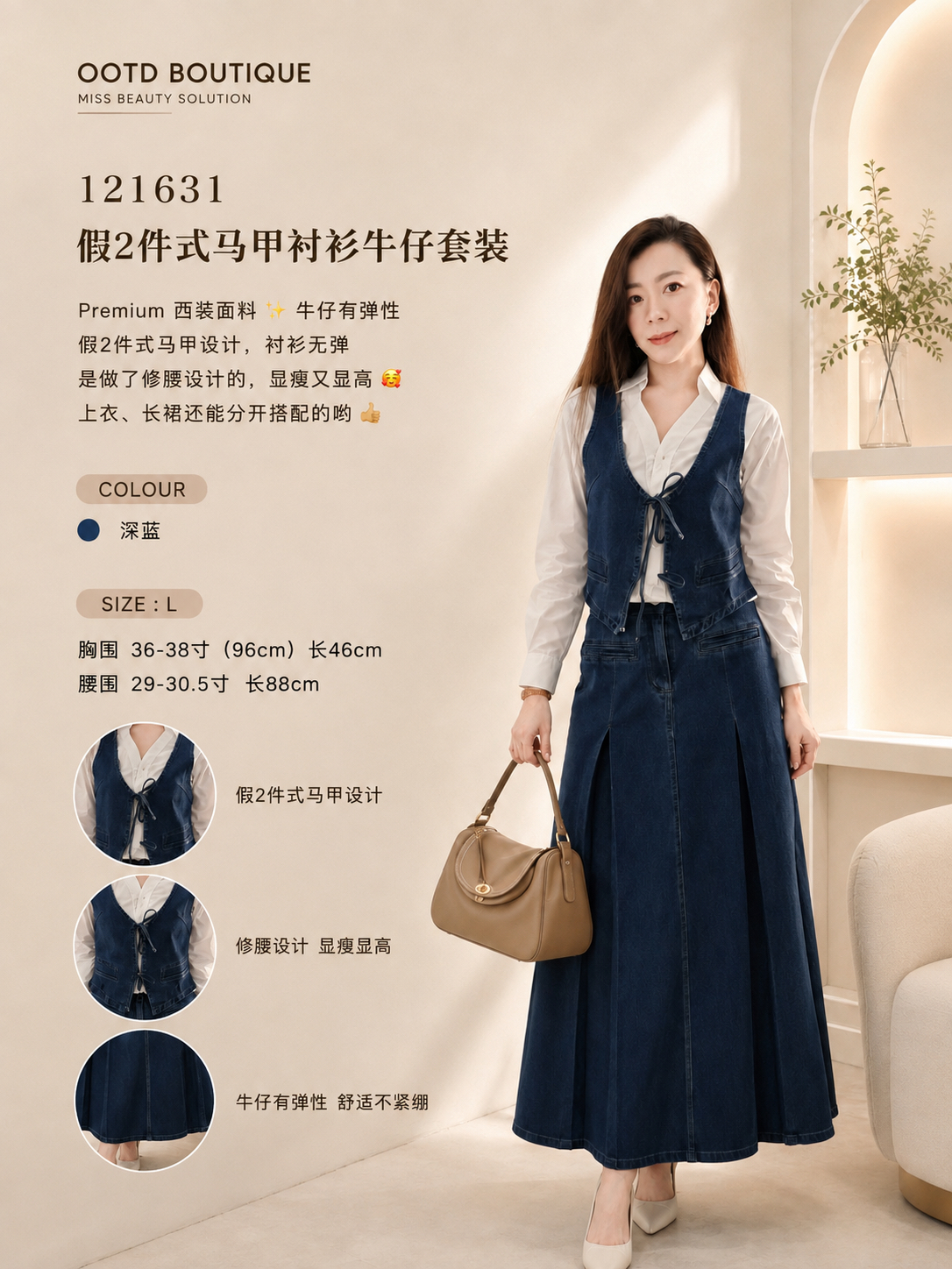 121631 PREMIUM  JEANS DRESS SET