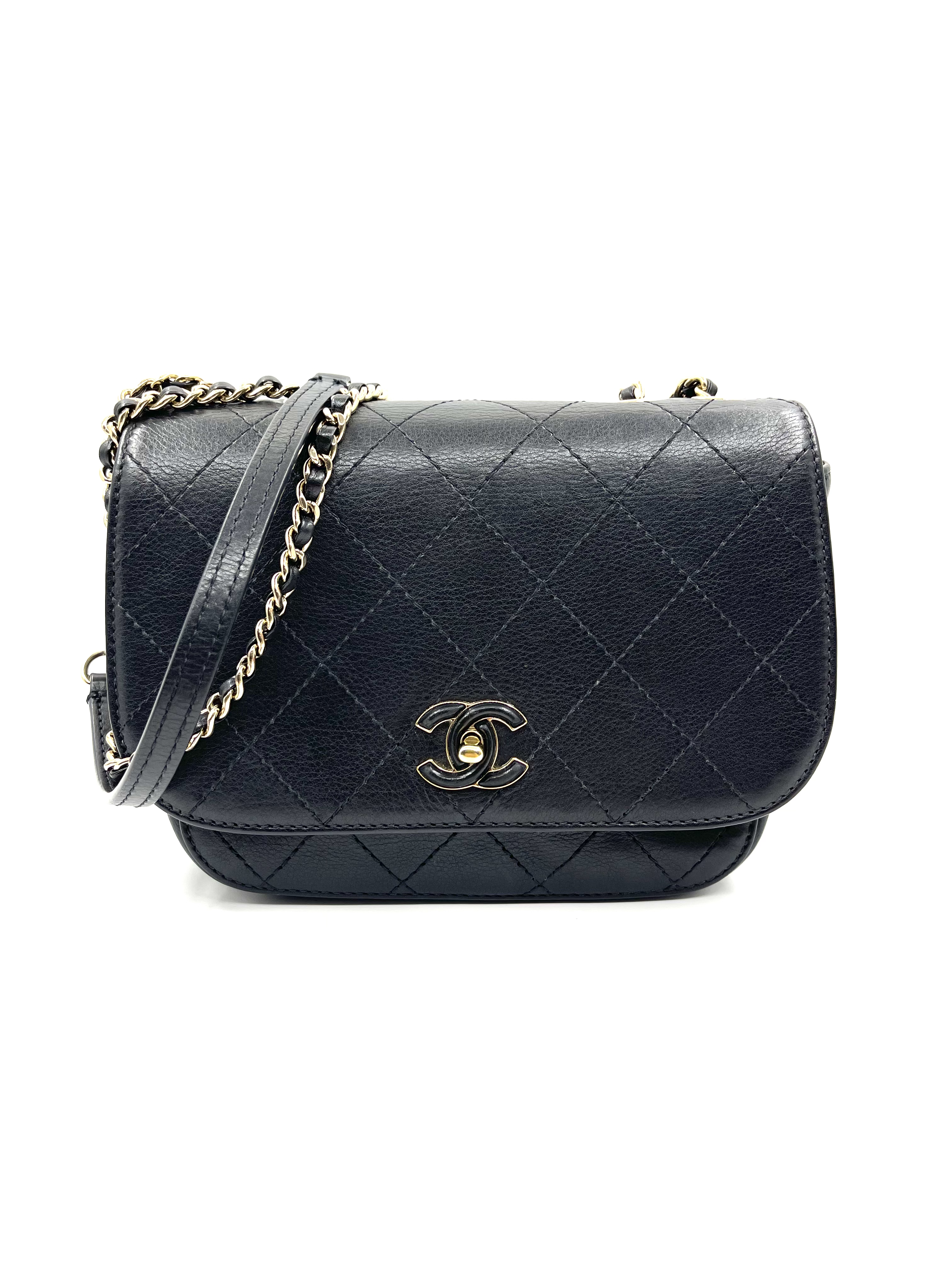 Pre-Owned CHANEL Calfskin Stitched Small Flap Bag / Product Code: 2491601