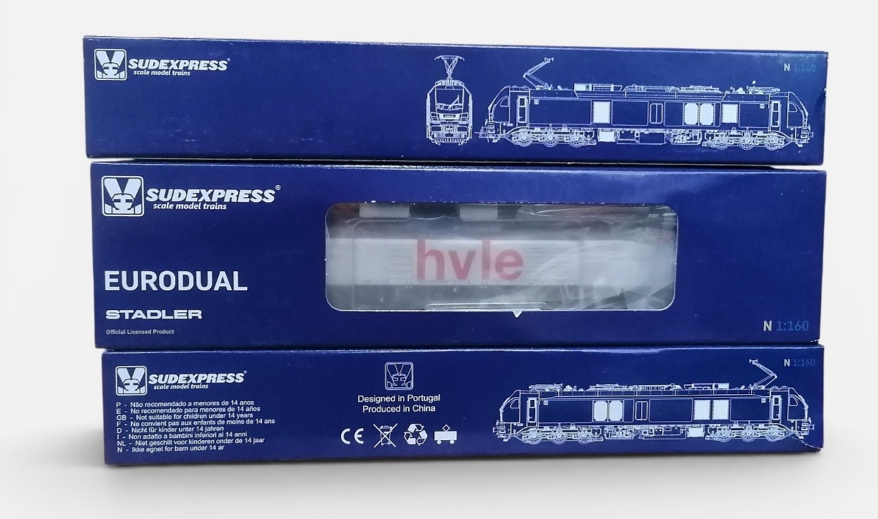 Sudexpress N比例 STADLER Euro Dual locomotive BR 159 of the HVLE （電腦花紋） Analog模擬