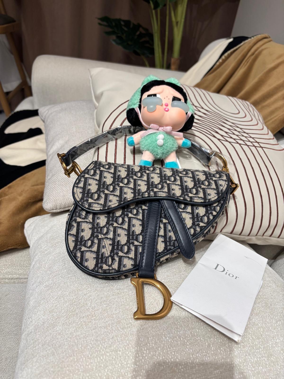 Dior saddle mini Shoulder bag 100%Authentic,95%new ✅收據✅ certificate ✅dust bag