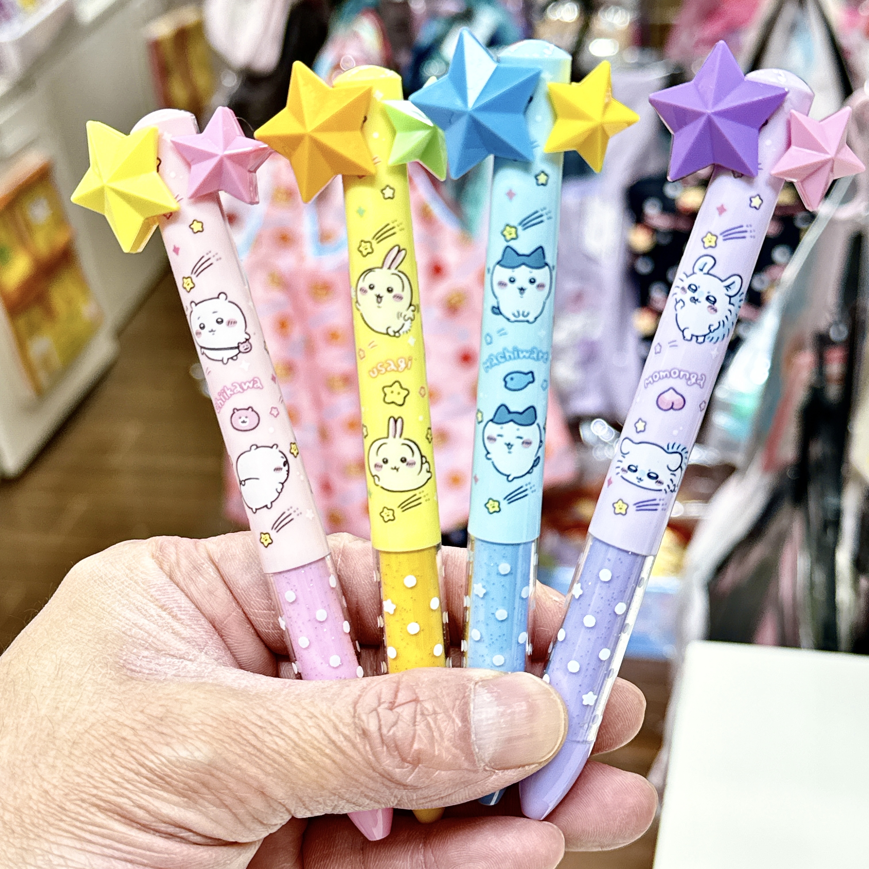 日本製造Chiikawa立體星星 紅黑原子雙色筆