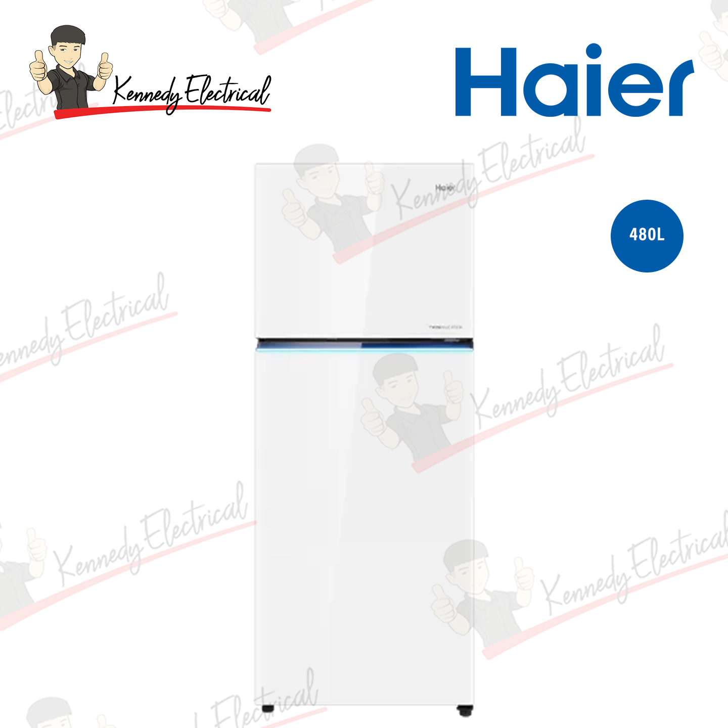 Haier 540L Twin Inverter Glass Door Fridge White (HRF-IT540MG)