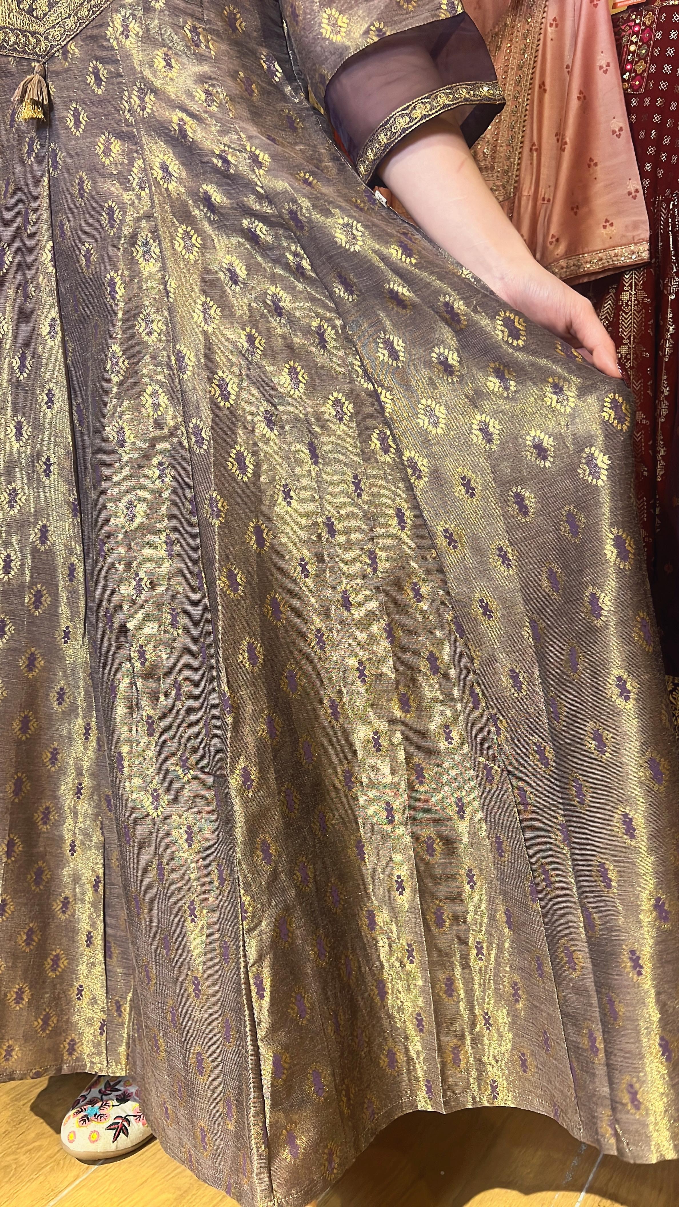 Ash Purple Bling Bling See-through sleeve SIlky OP #1017