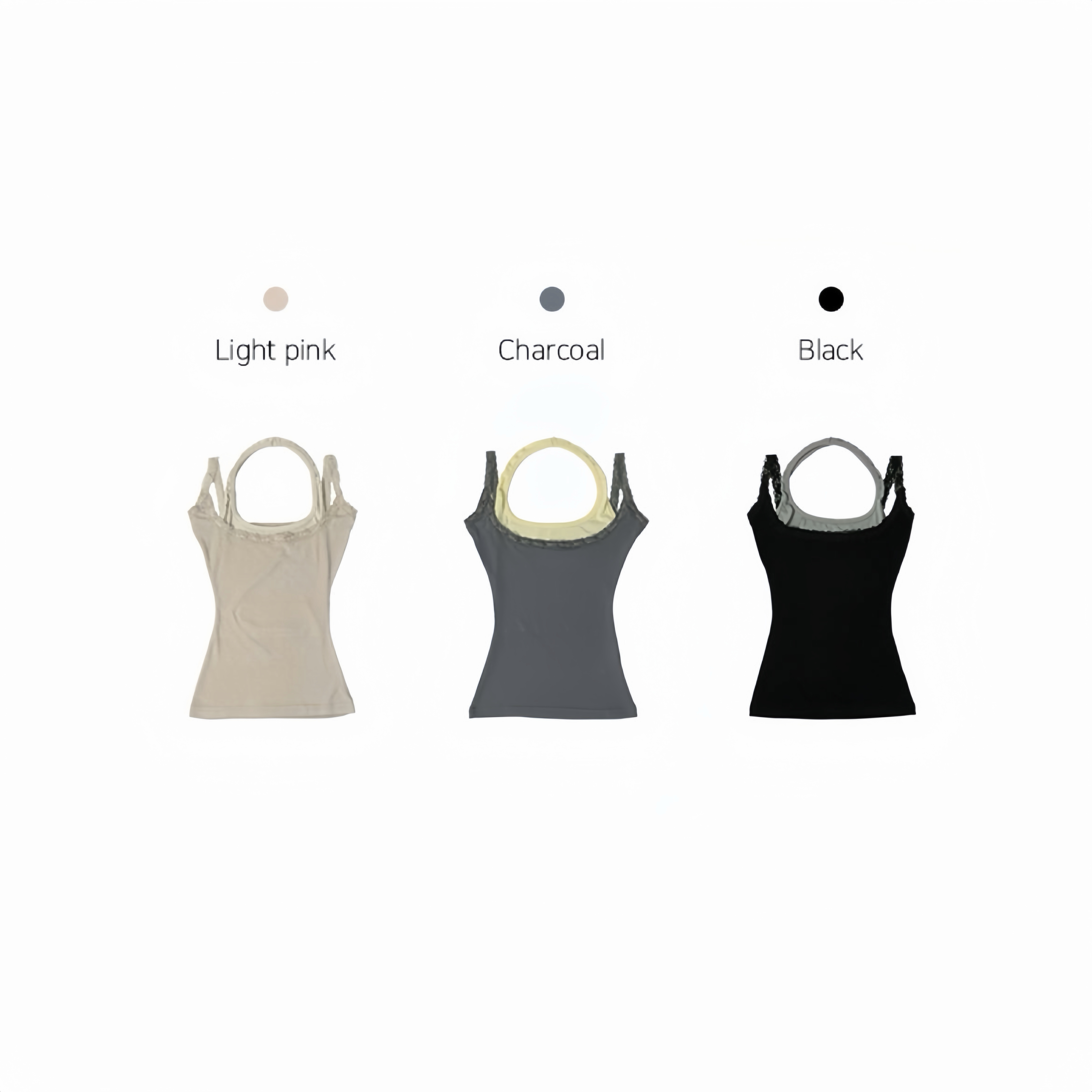 Lace-Trim Halter Layered Tank Top