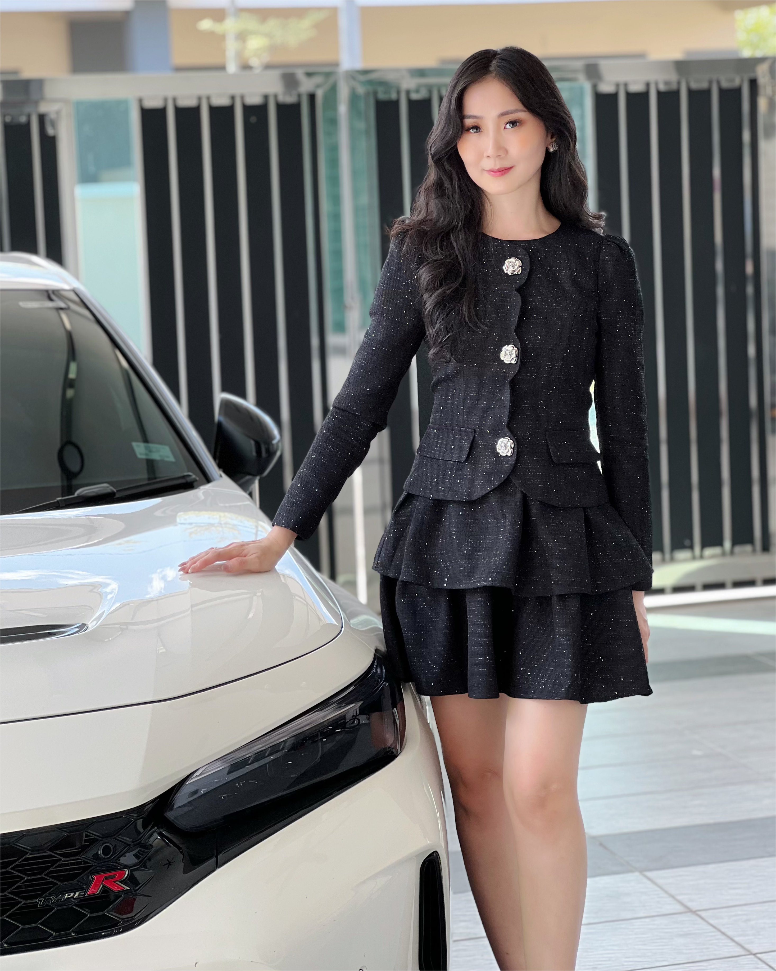 5084 Charlotte Sparkle Tweed Mini Dress