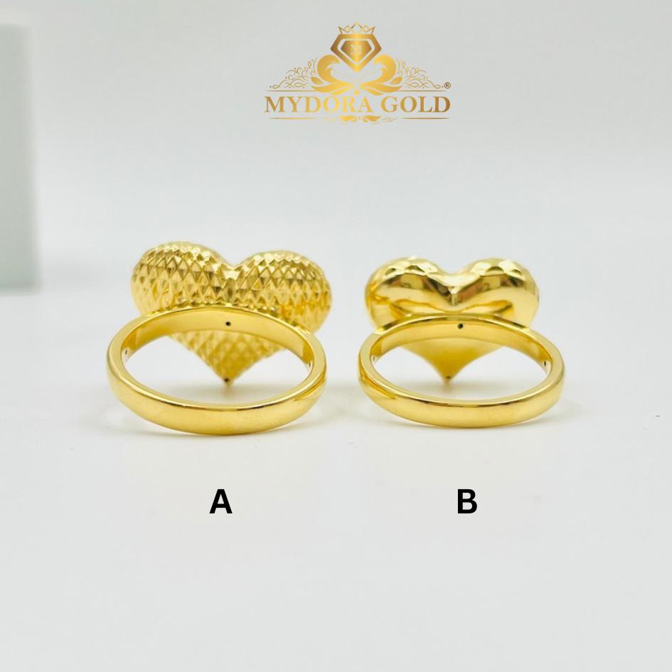 MYDORA Cincin Love Gemuk Pahat (5G) l EMAS 916/22K