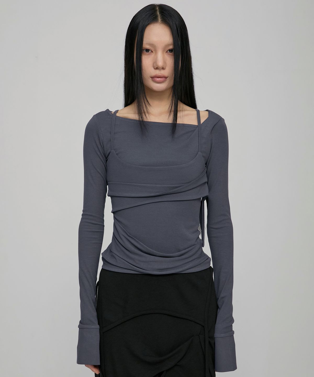 🇰🇷訂購｜FLARE UP 26SS｜Layered Bustier Long Sleeve 5色 