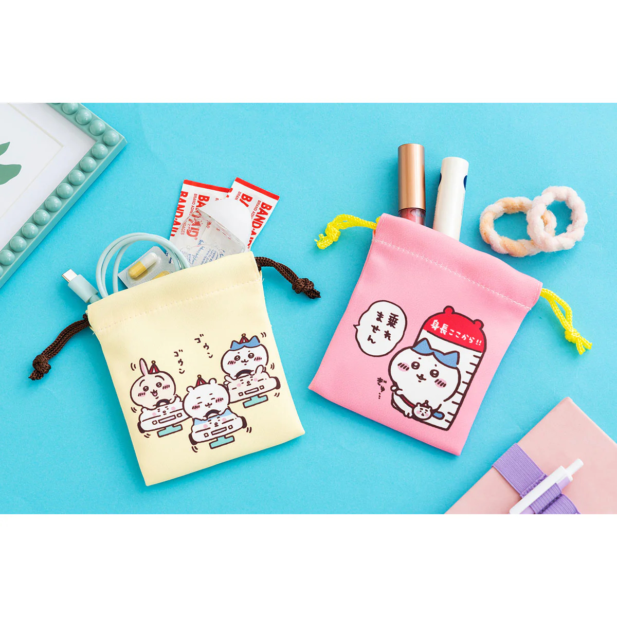 四月連線貨品 - 日本 Chiikawa 騎行系列索袋一套2個