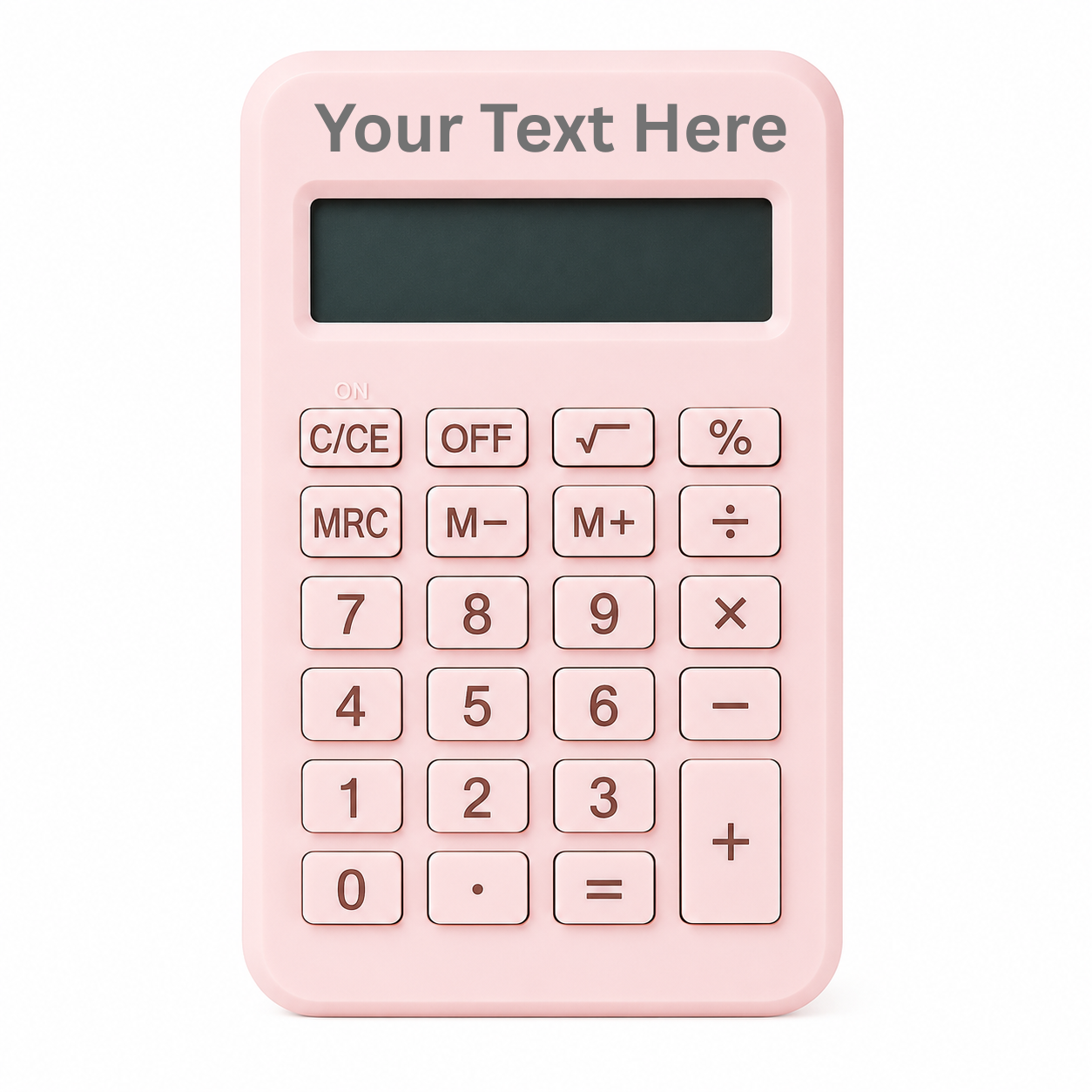 CUSTOM LOGO AND WORDS 丨 Pastel Silicone Calculator – 8-Digit Portable Calculator