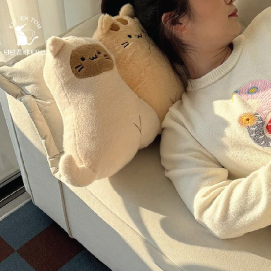 可愛貓犬午睡抱枕