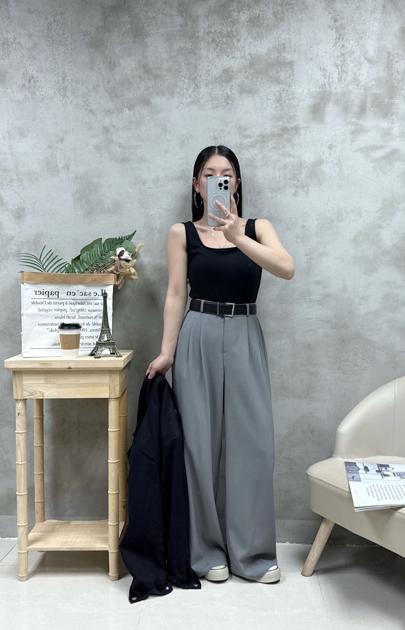 C03 方領暗紋背心