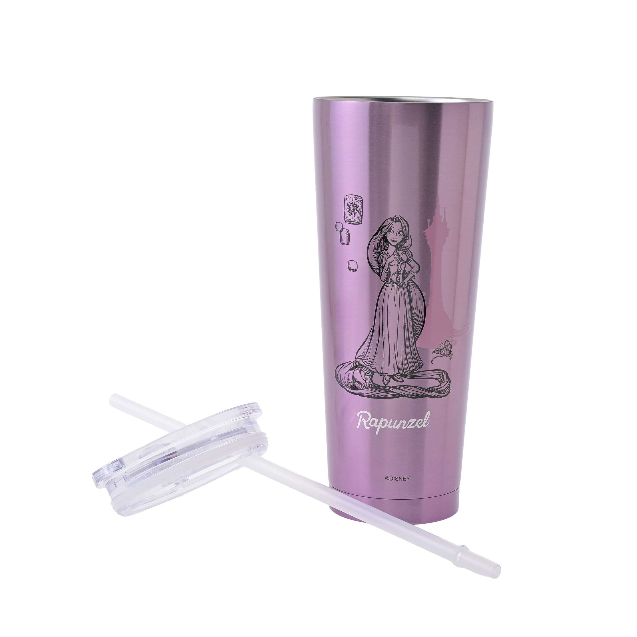 🎀【預訂】Disney 公主不鏽連吸管杯 750ml - Rapunzel