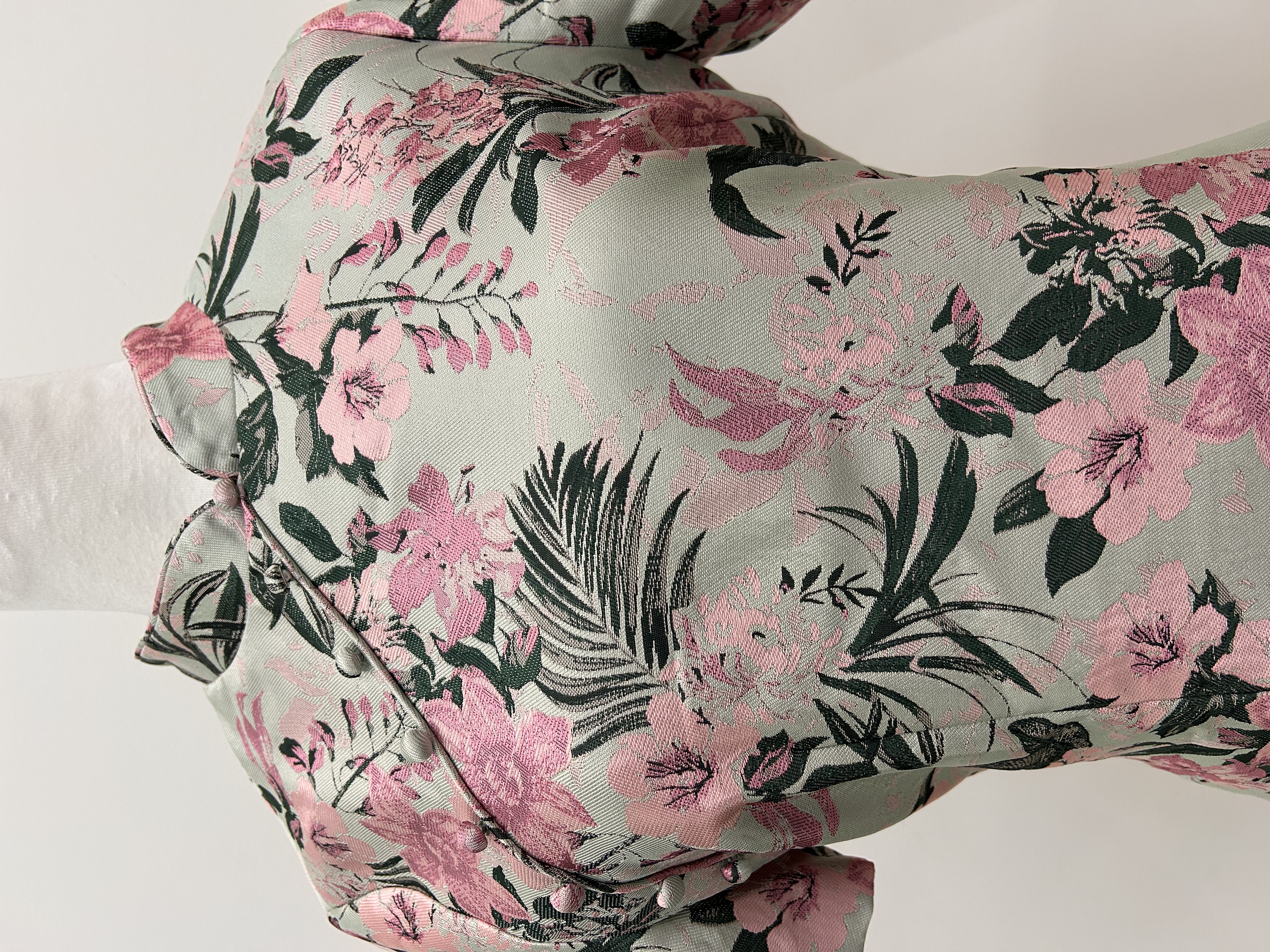 565.WB Midi Length Qipao with Sleeve - Pink