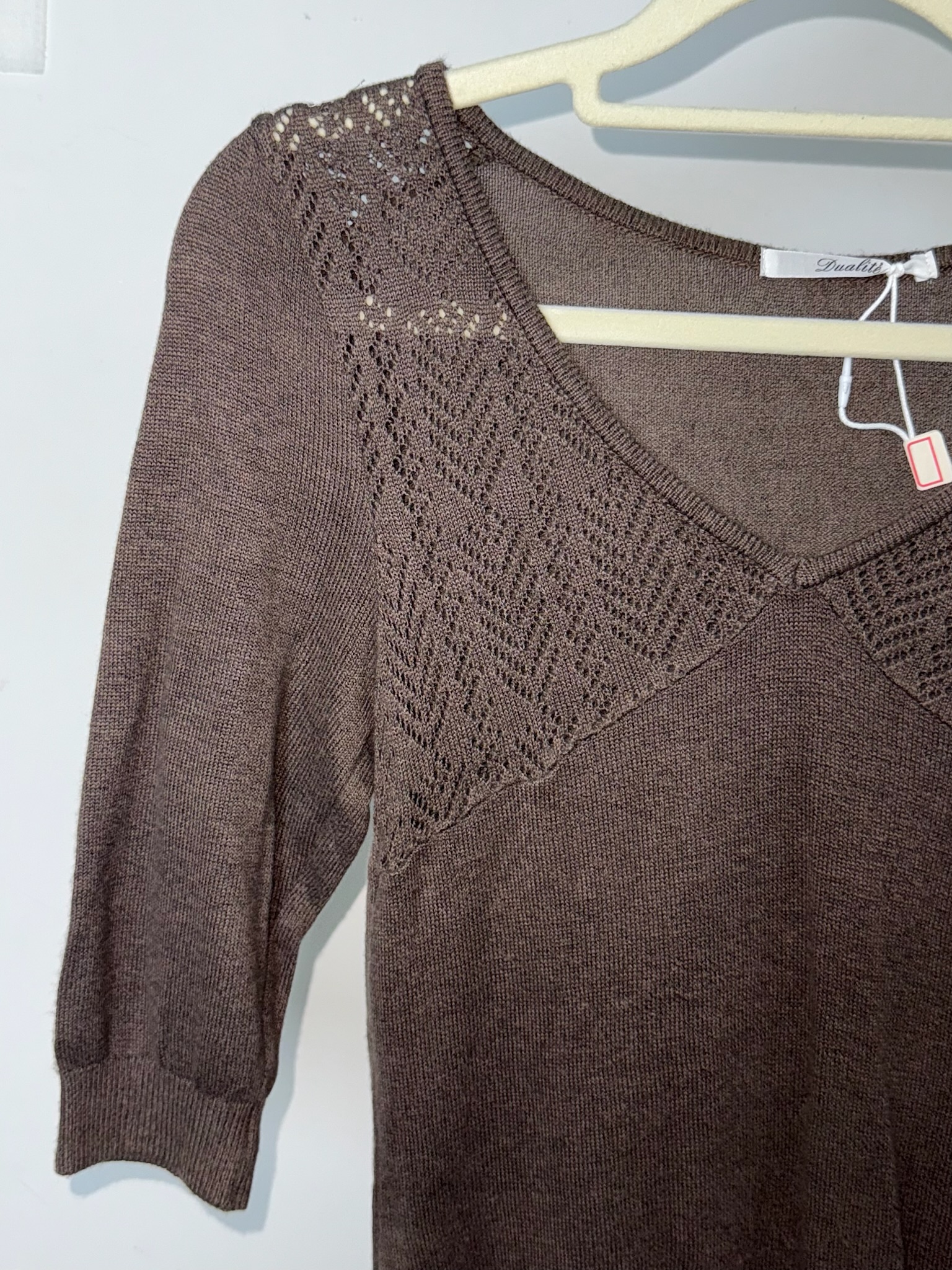 Retro Dark Top with Ruffled Mesh Hem