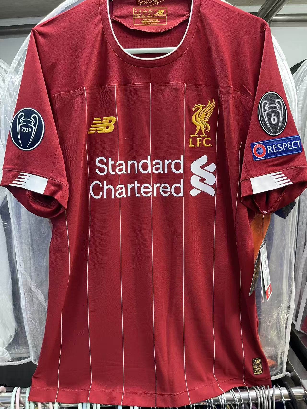 2019-20 Liverpool Home Authentic Shirt #4 VIRGIL Size L "BNWT"