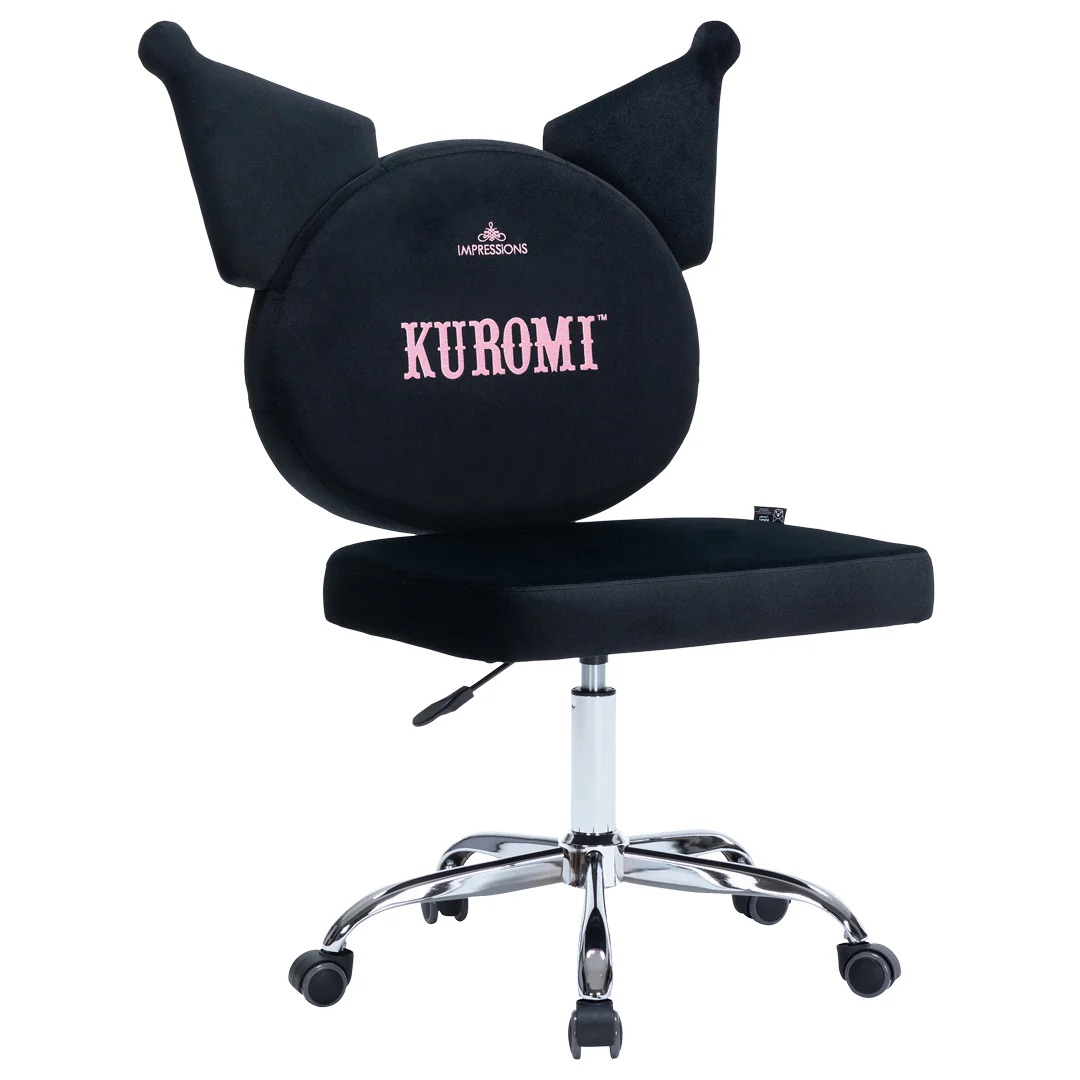 📦訂購 美國代購 Impressions Vanity Sanrio Kuromi Swivel Vanity Chair旋轉式辦公桌椅 化妝椅