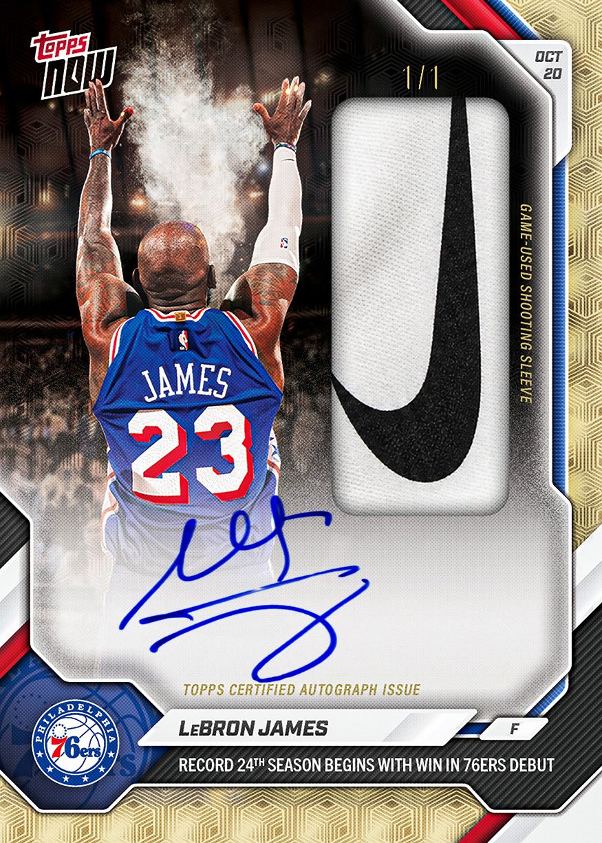 LeBron James - 2026-27 NBA Topps NOW® #1 76ers Debut 紀念卡【團購】