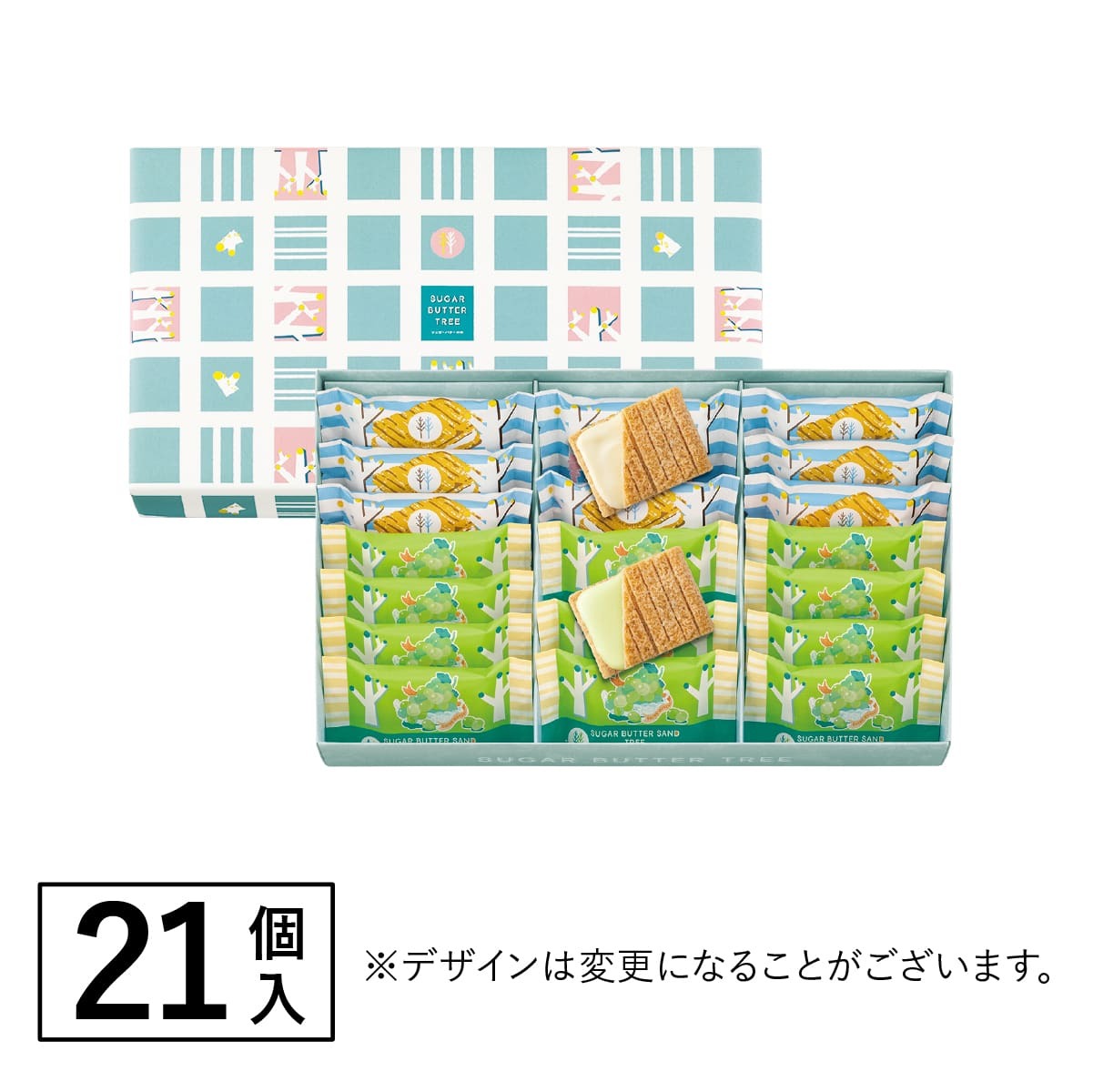 [訂購] [日本製] SUGAR BUTTER SAND TREE ｜ 香提味｜ 雜錦夾心餅 ｜ 21件裝 ｜ 賞味期限：30-40日 {TF2604003}