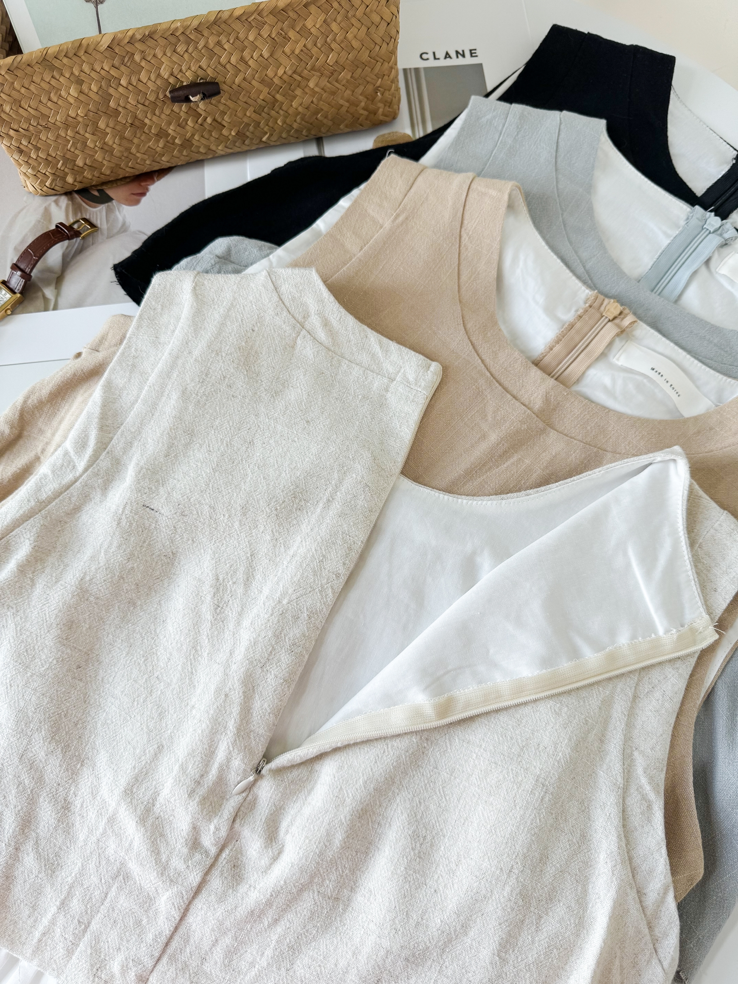 Mona Chill Cotton Linen Top 韩系假两件个性流苏棉麻上衣 (4 colours )