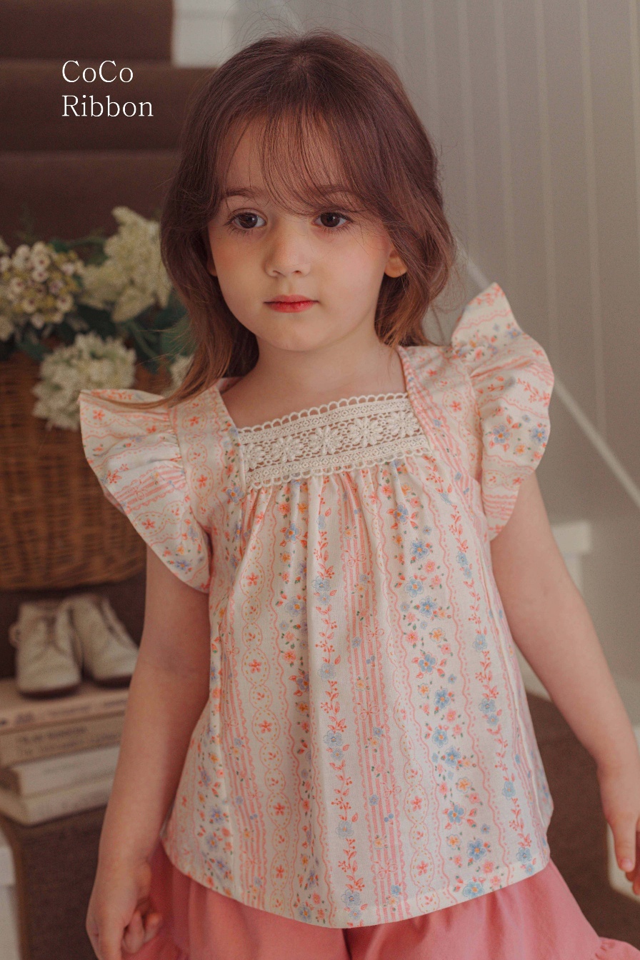  【預訂】 韓國直送 南大門童裝 碎花圖案上衣