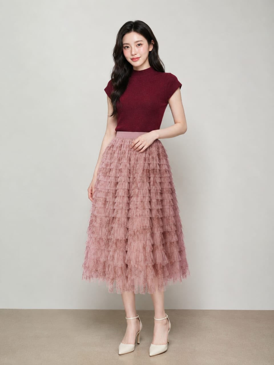 975 Rosalie Layered Tulle Skirt