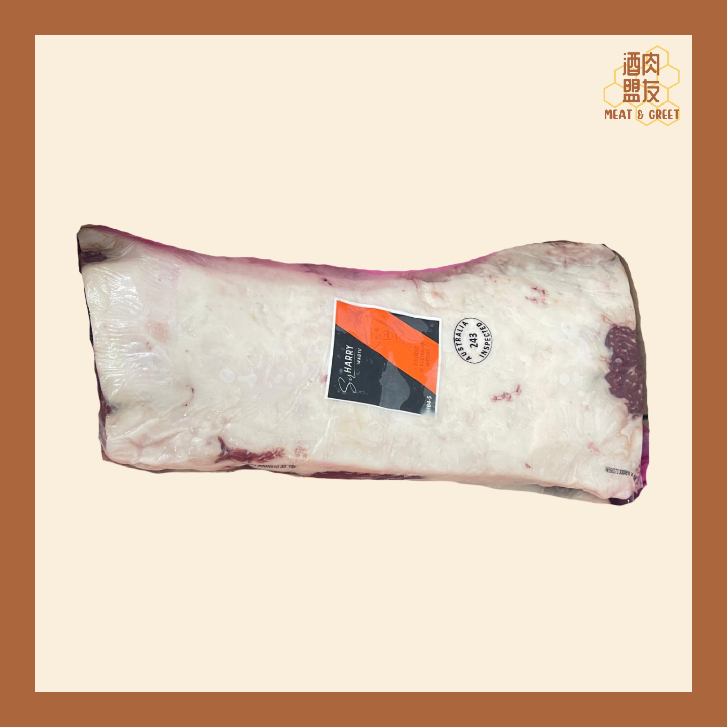 Sir Harry 冰鮮 Striploin M4-5 甜橙穀飼和牛西冷 (價錢以每kg為單位計算)