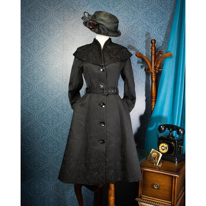 (SOLD OUT)Limited Edition - Edwardian Lady Winter Walking Coat Jacket - Black (FM163)