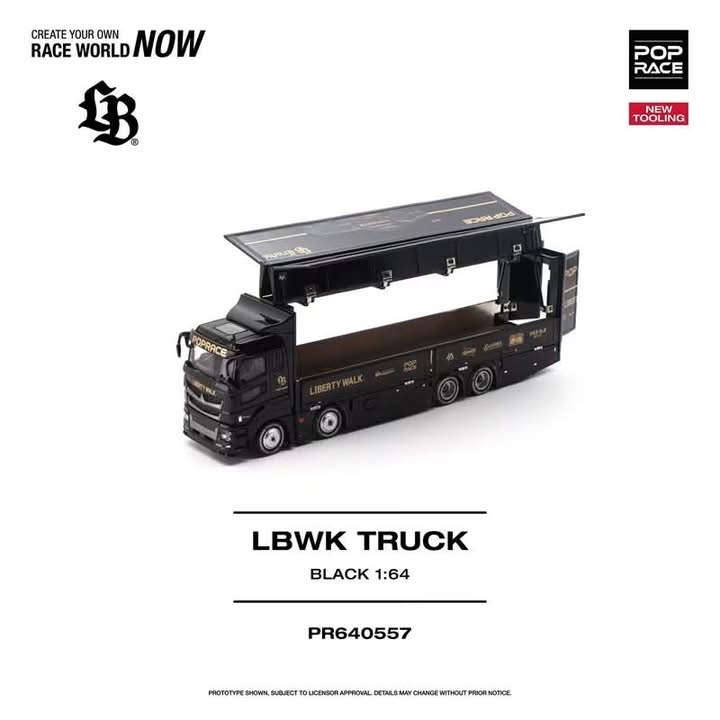 （預訂 Pre Order) POPRACE ( PR640557 ) LBWK TRUCK BLACK