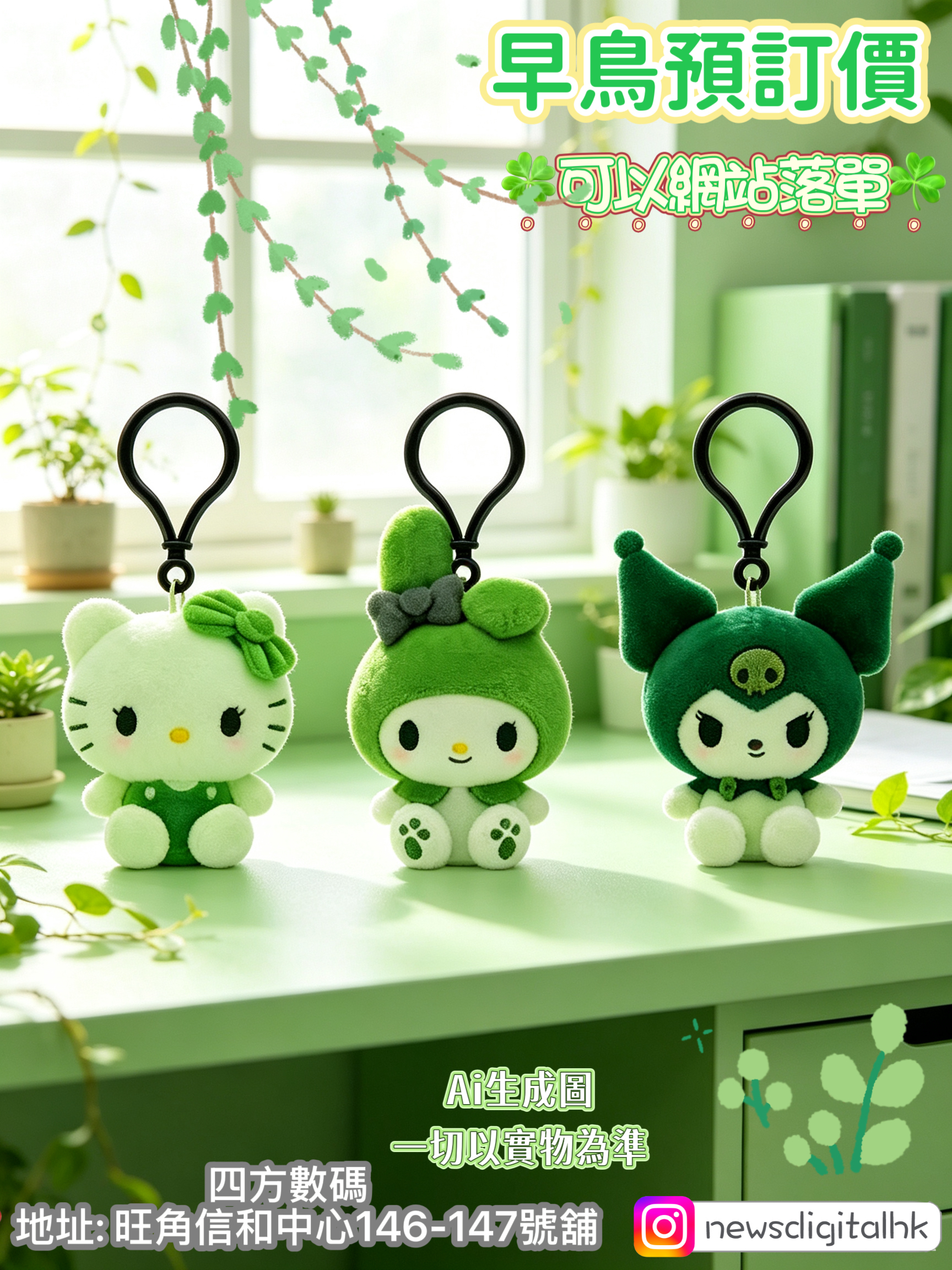 ［9月中到貨］Sanrio x ecoぬい 綠色限定🇯🇵