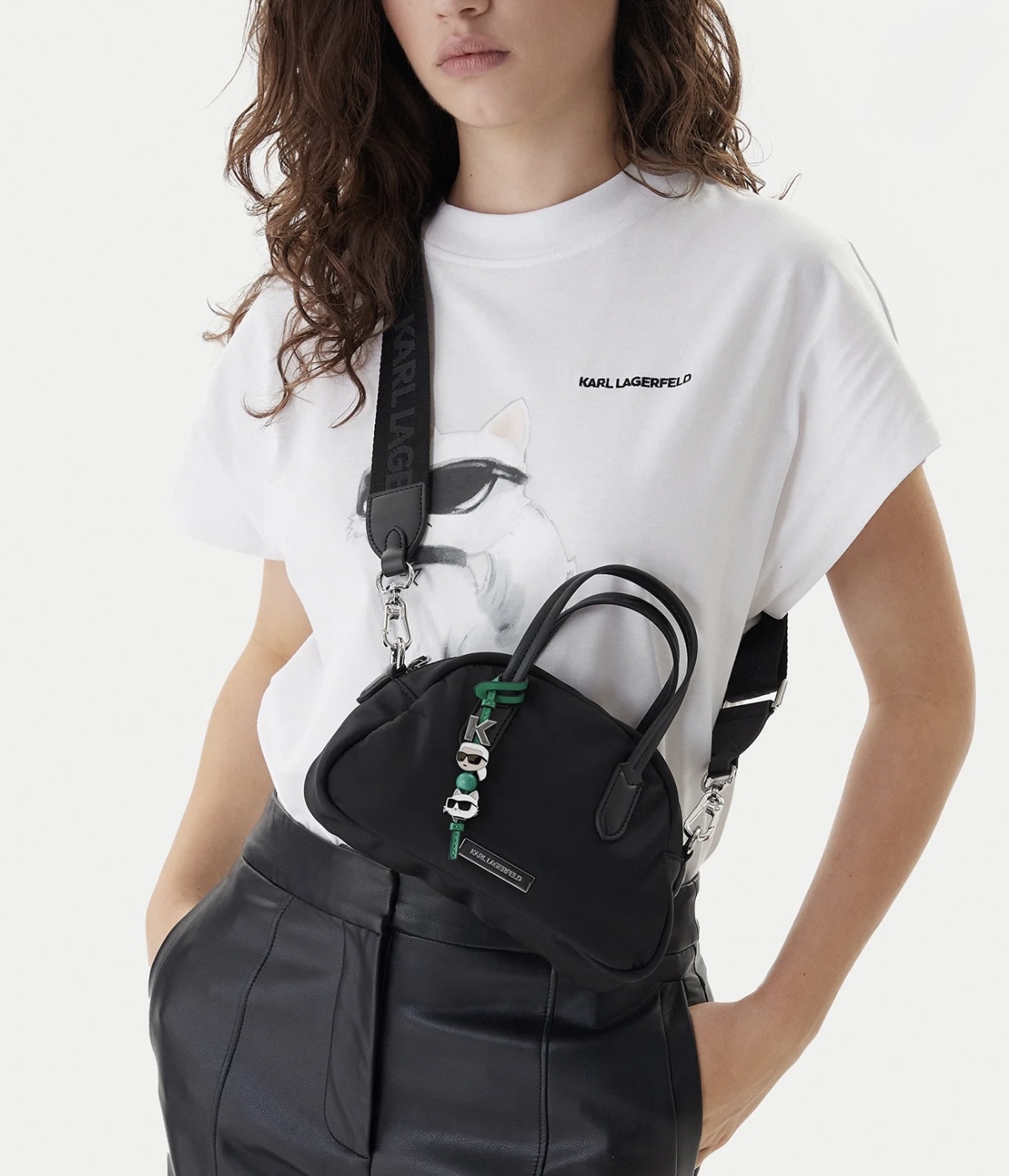 KARLLAGERFELD  IKON NYLON BOWLING BAG