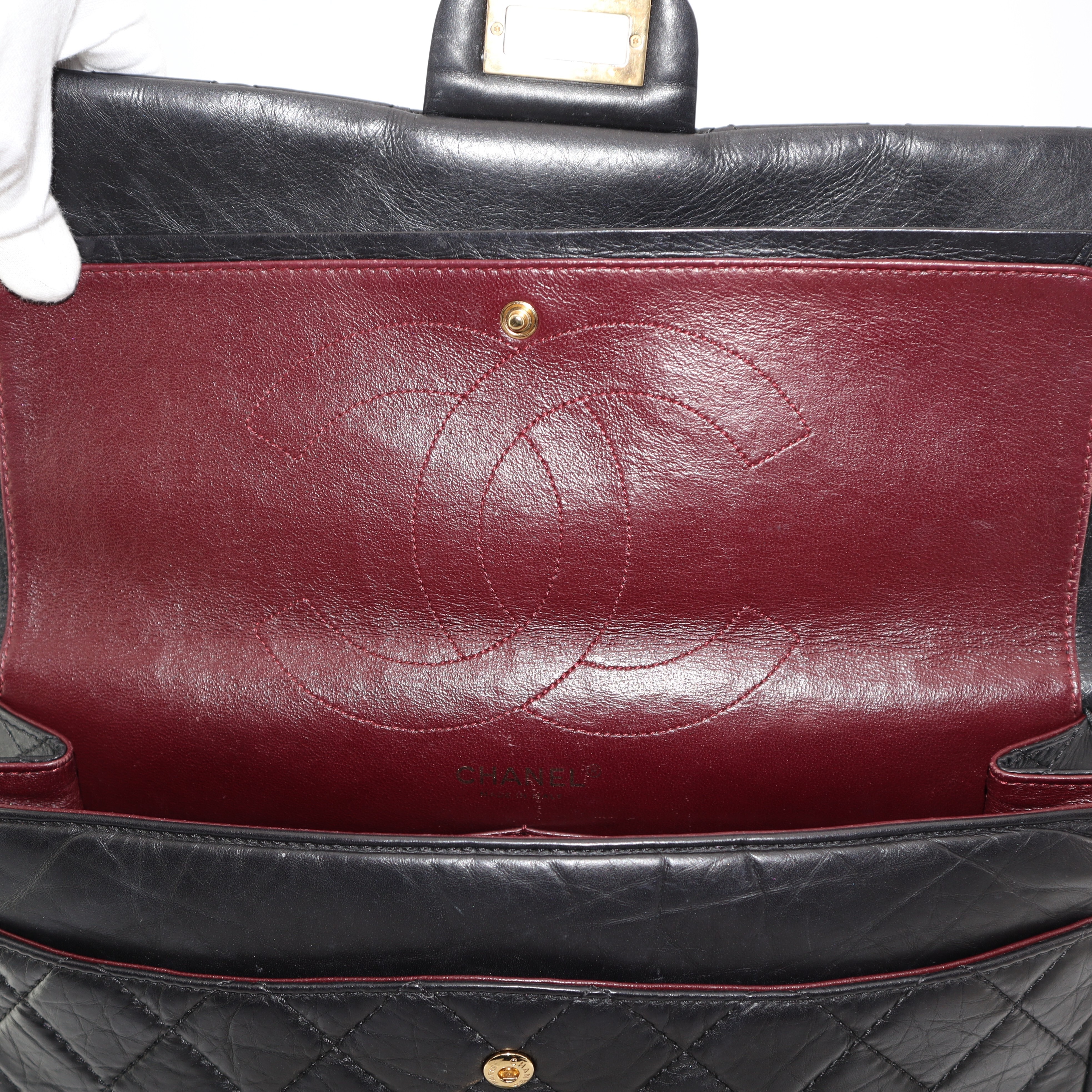 Chanel Matelasse 2.55 Maxi Double Flap Double Chain Shoulder Bag