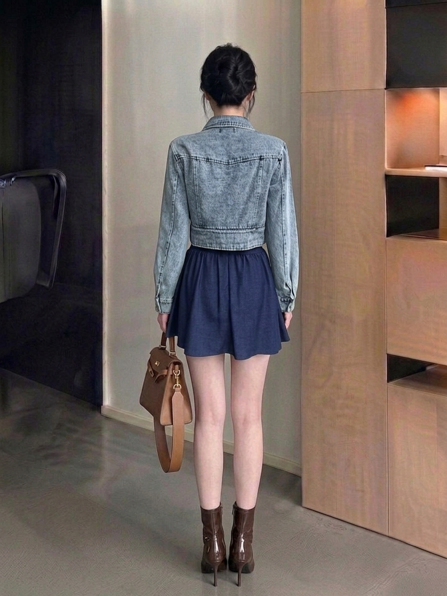 Crop Denim Jacket M246